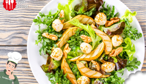 Salade met gegrilde Conférence peren