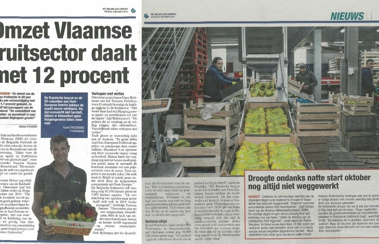 Omzet Vlaamse fruitsector zakt met 12 procent: “Gitzwart jaar voor appel- en perenboeren”