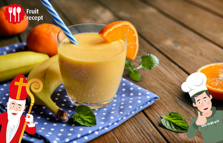 Sinterklaas-smoothie van mandarijn en banaan